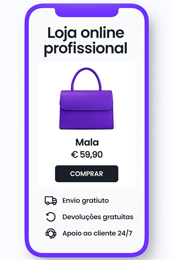 Interface de loja online com foco em conversão