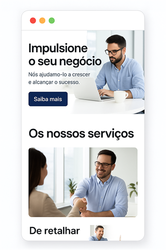 Exemplo de página web desenvolvida pela SiteGo